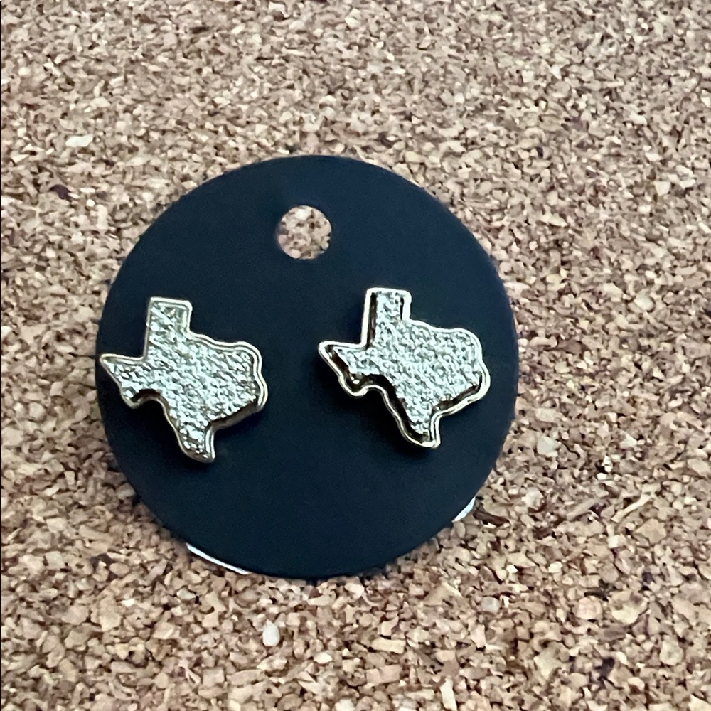 Gold Texas Shaped Earrings
